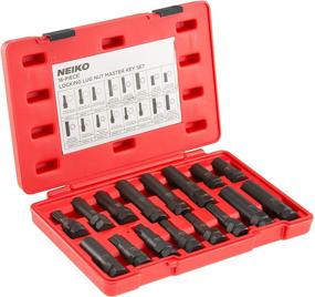 img 3 attached to 🔧 NEIKO 02457A: Universal 16 Piece Locking Lug Nut Master Key Set - Wheel Lock Removal Kit for Aftermarket & Factory Wheels