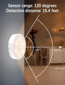 img 1 attached to 🔦 Otdair Indoor Motion Sensor Light - Rechargeable Wireless Closet Light 4 Pack, Stick Anywhere LED Night Light for Hallway Kitchen Bathroom Bedroom, Round Design