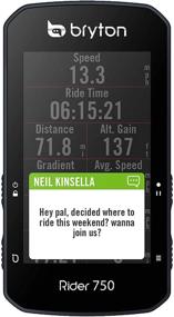 img 2 attached to 🚴 Bryton Rider 750 GPS Bike/Cycling Computer - USA Map Edition, Color Touchscreen, Maps & Navigation, Smart Trainer Workout, Radar Support, 20-hour Battery, E-Bike Compatibility, ANT+ Sensor Support