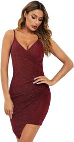 img 4 attached to 💃 Glitter Asymmetrical Bodycon Dress for Women by Verdusa - Trendy Women's Clothing