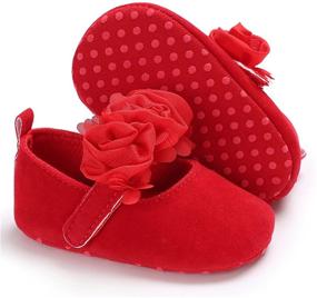 img 1 attached to 👶 Adorable BENHERO Baby Infant Girls Soft Sole Floral Princess Mary Jane Shoes: Perfect for Prewalker Wedding Dress Shoes