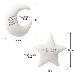 img 3 attached to 🌙 Lillian Rose White Star and Gray Moon Nursery Pillow Set: Dreamy Bedding Perfect for Your Little One's Comfort