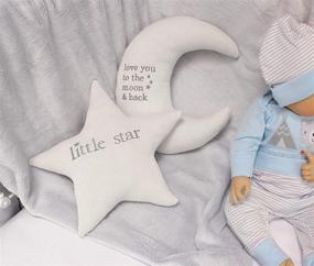 img 2 attached to 🌙 Lillian Rose White Star and Gray Moon Nursery Pillow Set: Dreamy Bedding Perfect for Your Little One's Comfort