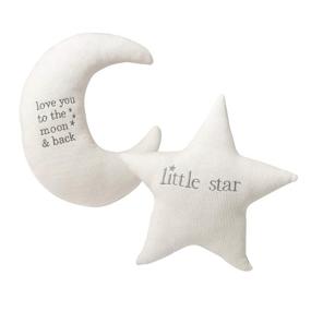 img 4 attached to 🌙 Lillian Rose White Star and Gray Moon Nursery Pillow Set: Dreamy Bedding Perfect for Your Little One's Comfort