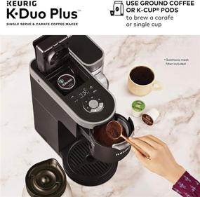 img 2 attached to ☕ Keurig K-Duo Plus Coffee Maker: Single Serve 12-Cup Carafe Drip Brewer for K-Cup Pods and Ground Coffee, Black