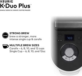 img 1 attached to ☕ Keurig K-Duo Plus Coffee Maker: Single Serve 12-Cup Carafe Drip Brewer for K-Cup Pods and Ground Coffee, Black