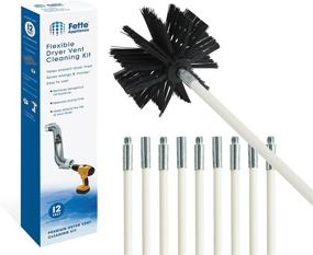 img 4 attached to 🔌 Fette Appliance - 12 Ft Flexible Dryer Vent Cleaning Kit with Synthetic Brush Head: Use with or Without Power Drill