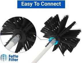 img 1 attached to 🔌 Fette Appliance - 12 Ft Flexible Dryer Vent Cleaning Kit with Synthetic Brush Head: Use with or Without Power Drill