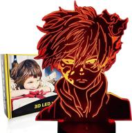 🎁 my hero figure 3d night light - perfect home & room decor gift for boys and girls, anime-inspired lamp with 7 color changing options - ideal for birthdays and christmas логотип