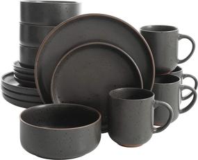 img 4 attached to 🍽️ Gibson Tosca Terra Reactive Dinnerware Set