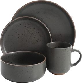 img 3 attached to 🍽️ Gibson Tosca Terra Reactive Dinnerware Set