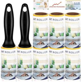 img 3 attached to 🐾 Extra Sticky Lint Roller Refills - Pet Hair & Dirt Removal for Clothes, Sofa, Carpet - 8 Pack