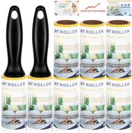 🐾 extra sticky lint roller refills - pet hair & dirt removal for clothes, sofa, carpet - 8 pack logo