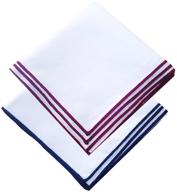 white cotton handkerchief pocket square logo