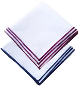 img 3 attached to White Cotton Handkerchief Pocket Square
