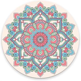 img 4 attached to 🌼 Vintage Flower Mandalas Mouse Pad: Stylish Floral Paisley Medallion Design for Optimal Grip and Precision