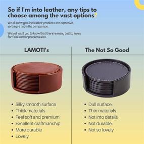 img 2 attached to 🍽️ LAMOTI Microfiber Handcrafted Coasters - Enhanced Cleaning and Maintenance