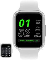 smart watch with call (receive/make calls) & fitness tracker - heart rate blood pressure monitor for men women, bluetooth smartwatch for ios iphone samsung android phones logo