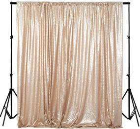 img 4 attached to Sparkling Champagne Sequin Photo Backdrop 8FTx10FT - High-quality Sequin-Backdrop-Curtain with Elegant Backdrop Design 8x10-0827E