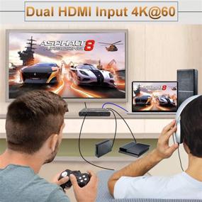 img 2 attached to 🎮 YOTOCAP 4K 60fps HDMI 2-в-1 выход на USB3.0 игровая видеокарта захвата с микрофонным входом, аудиовыходом, записью в формате до 1080р HD, прямой трансляцией и конвертером захвата