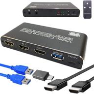 🎮 yotocap 4k 60fps hdmi 2-в-1 выход на usb3.0 игровая видеокарта захвата с микрофонным входом, аудиовыходом, записью в формате до 1080р hd, прямой трансляцией и конвертером захвата логотип