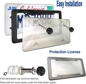 img 2 attached to Aootf License Plastic Unbreakable Protector Exterior Accessories