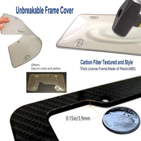 img 1 attached to Aootf License Plastic Unbreakable Protector Exterior Accessories
