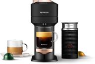nespresso vertuo next coffee and espresso maker: deluxe matte black rose gold with aeroccino milk frother - a stylish companion for perfect coffee experience logo