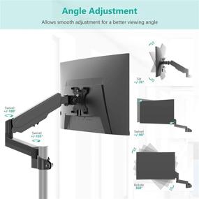 img 2 attached to 💪 WALI Premium Single Adjustable Gas Spring Arm for Wider Compatibility with WALI Monitor Mounting System (GSAM001), Black