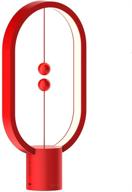 🔴 heng balance lamp - touch dimmer magnetic led table lamp, usb rechargeable desk lamp for home and office (red) логотип