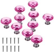 💎 stunning pink crystal glass cabinet knobs – 30mm diamond shape drawer pulls for kitchen cabinets, dressers, and more | pack of 10 логотип