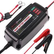 reliable 12v 5a trickle battery charger for car, motorcycle, boat & more! logo