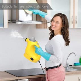img 3 attached to Comforday Multi-Purpose Handheld Steam Cleaner with 9-Piece Accessories - Stain Removal, Steaming, Carpets, Curtains, Car Seats, Kitchen Surfaces & More (Yellow/Black)