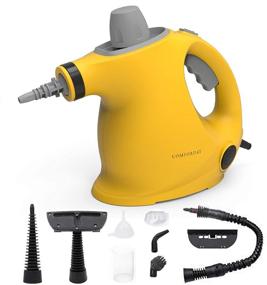 img 4 attached to Comforday Multi-Purpose Handheld Steam Cleaner with 9-Piece Accessories - Stain Removal, Steaming, Carpets, Curtains, Car Seats, Kitchen Surfaces & More (Yellow/Black)