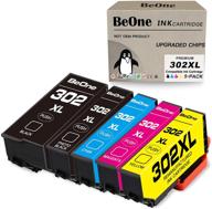 🖨️ high-quality remanufactured ink cartridges 5-pack for epson 302 xl t302xl - xp-6100 xp-6000 printers (black cyan magenta yellow, photo black) logo