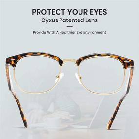 img 3 attached to 👓 Синие очки Cyxus для компьютера с блокировкой УФ-излучения для женщин и мужчин - эффективные очки против напряжения глаз.