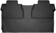 weatherbeater 2nd seat floor mat for toyota tundra crewmax (2014-2020) – full coverage, black by husky liners logo