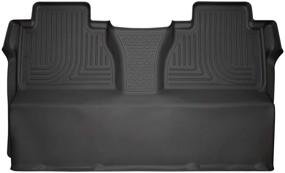 img 4 attached to Weatherbeater 2nd Seat Floor Mat for Toyota Tundra CrewMax (2014-2020) – Full Coverage, Black by Husky Liners