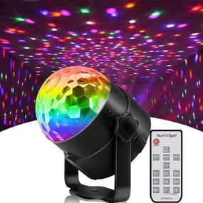 img 4 attached to Звуковые активированные диско вечериночные огни – RGB 6 цветов, 7 режимов стробоскопическая лампа с пультом дистанционного управления для домашних вечеринок, клубов, баров, караоке, Рождества, свадеб и шоу.