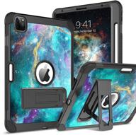 bentoben ipad air 4 case 2020 10.9 inch - heavy duty rugged glow in the dark protective cover for ipad air 4th gen - nebula stars design logo