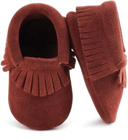 img 2 attached to 👶 Delebao Unisex Baby Soft Sole Tassel Crib Shoes: Moccasins Loafers