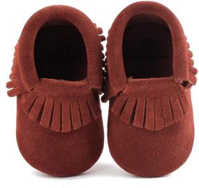 img 3 attached to 👶 Delebao Unisex Baby Soft Sole Tassel Crib Shoes: Moccasins Loafers