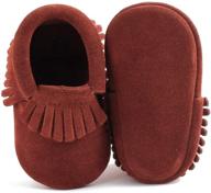 👶 delebao unisex baby soft sole tassel crib shoes: moccasins loafers logo