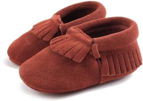 img 1 attached to 👶 Delebao Unisex Baby Soft Sole Tassel Crib Shoes: Moccasins Loafers