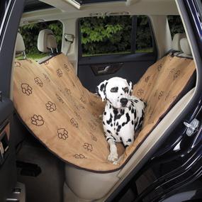 img 2 attached to 🐶 Ultimate Comfort for Your Pet: Cruising Companion Hammock Car Seat Covers for Dogs - Camel