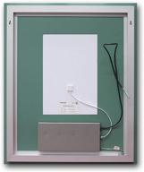 🪞 super slim bathroom mirror vertical, 30x36 inch with 2 led strips, polished edge and frameless design, defogger and dimmer, touch switch and copper-free silver backing logo