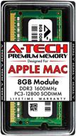 🔧 a-tech 8gb ram upgrade module for apple macbook pro (mid 2012), imac (late 2012, early/late 2013, late 2014, mid 2015), mac mini (late 2012) - ddr3 1600mhz pc3-12800 2rx8 204-pin sodimm memory logo