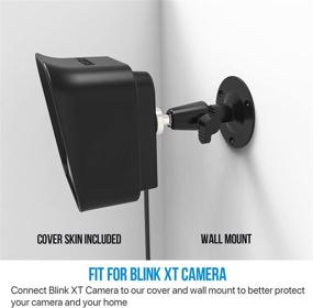 img 1 attached to 📷 Enhance Blink XT Security Camera: Frienda 360 Degree Adjustable Wall Mount Bracket and Protective Skin (3, Black)