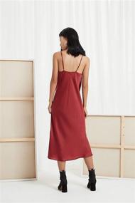 img 1 attached to 👗 Eden Slip Dress with Draped Cowl Neck by SUPESU