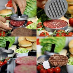 img 1 attached to 🍔 Premium Non-stick Burger Press with 100pcs Patty Paper: Create Perfect Stuffed Burgers, Sliders, and Beef Patties!